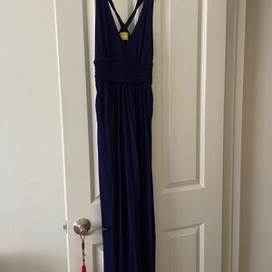 MAEVE Elegant Navy Blue Maxi Dress